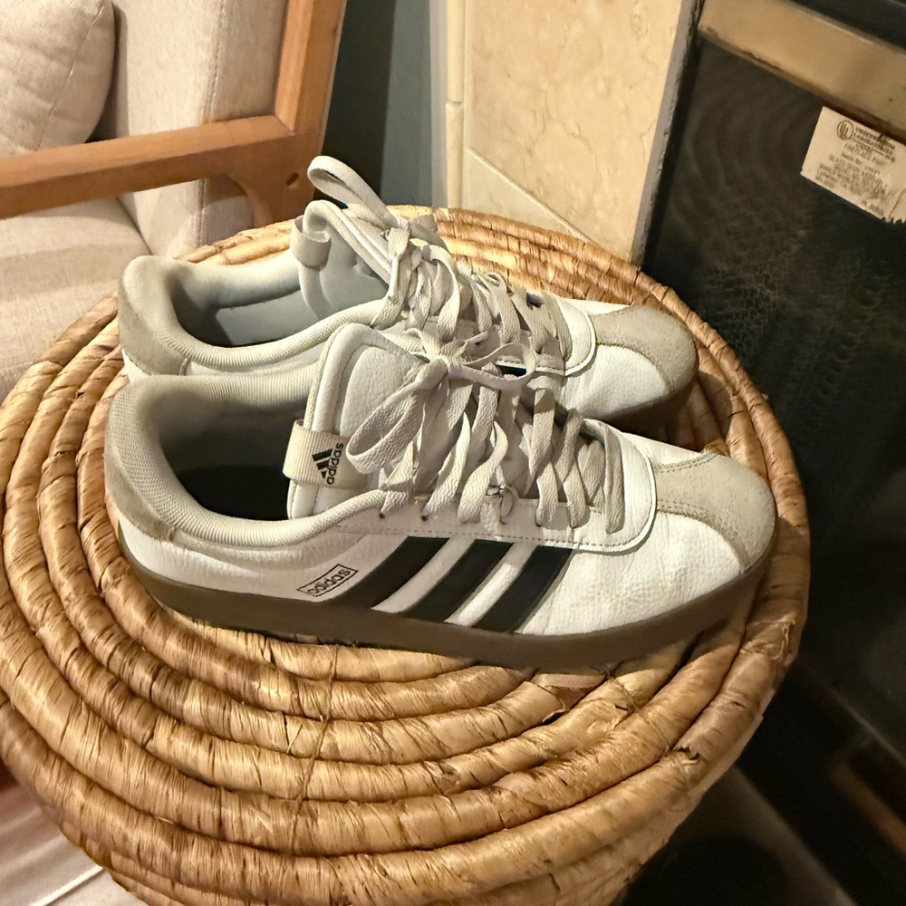 adidas White and Black Classic Athletic Shoes